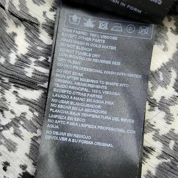 BA&SH Elia Animal Print Chiffon Semi Sheer Blouse - Picture 9 of 9